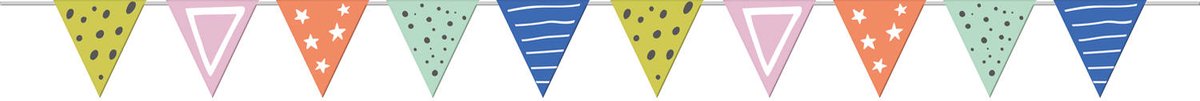 Ligne de drapeau papier Eco Party 6 mètres