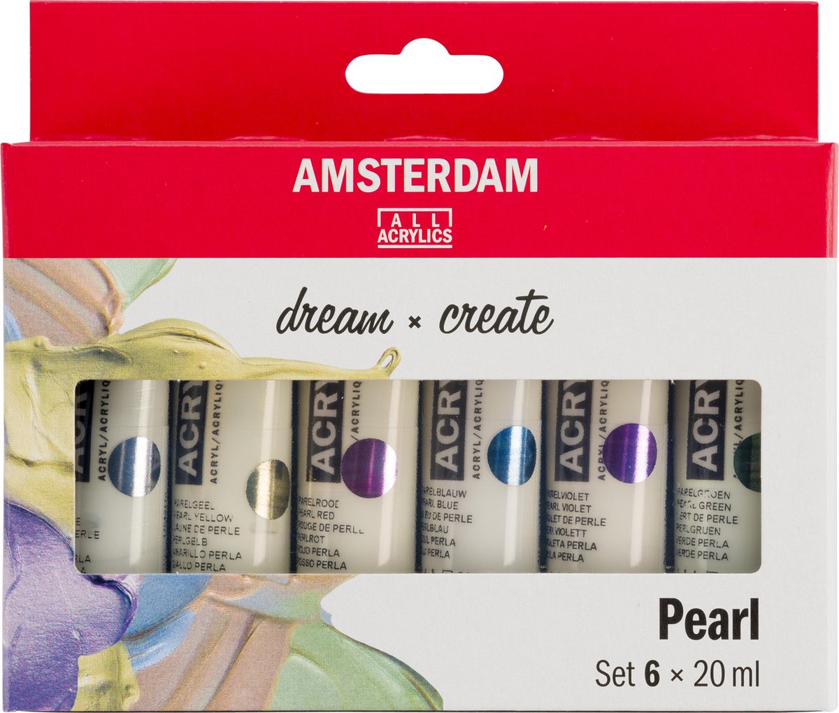 Bruynzeel Amsterdam série standard peinture acrylique nacre set 20ml, 6 pcs.