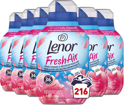 Lenor adoucissant air frais fleur florale - 6 x 36 lavages