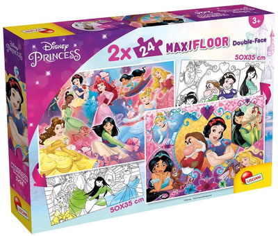Lisciani Disney puzzle maxifloor 2 x 24 princesse
