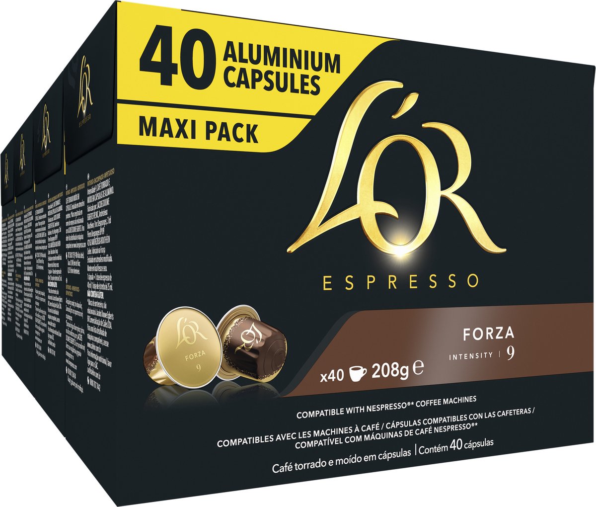 Tasses à café L'or espresso forza - intensité 9 12 - 4 x 40 capsules