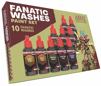Le peintre de l'armée - fanatique des peintures de guerre : ensemble de peintures de lavage - 10 × 18 ml de lavages acryliques - wp8068p
