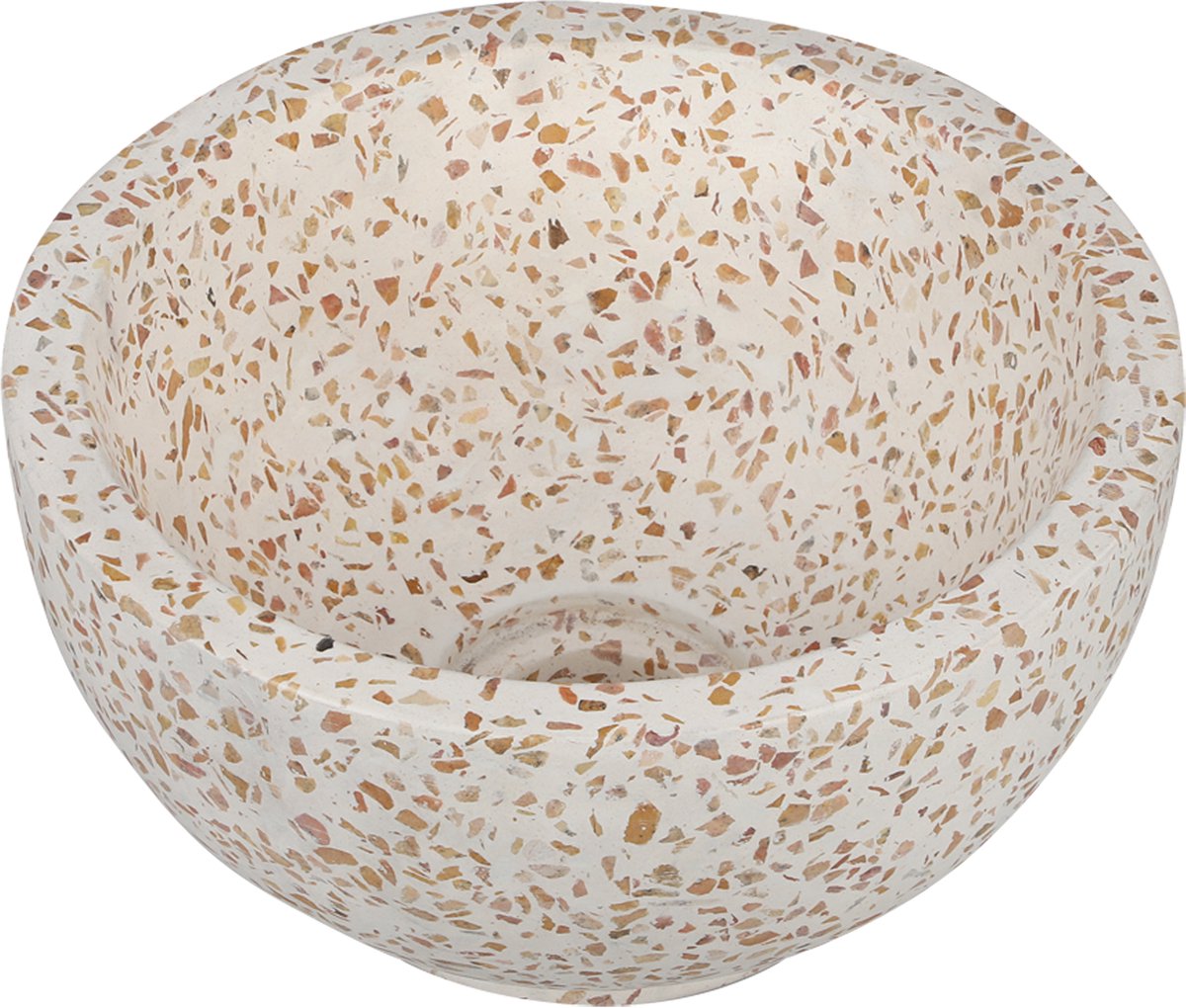 Lavabo Differnz boomer - 21x12cm - rond - terrazzo - beige