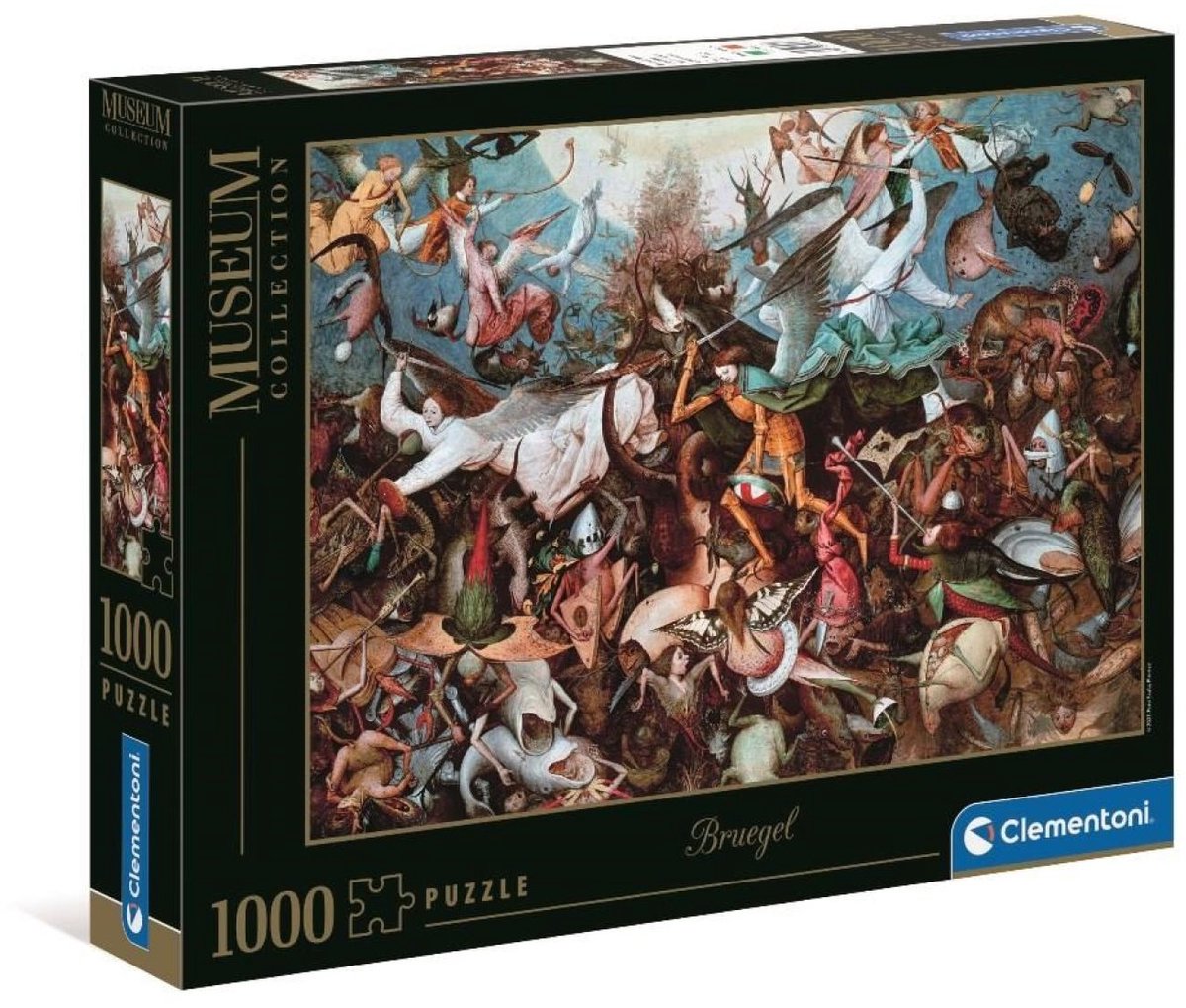 Clementoni - puzzle - 1000 pièces - la chute des anges rebelles - puzzle artistique pour adultes et enfants