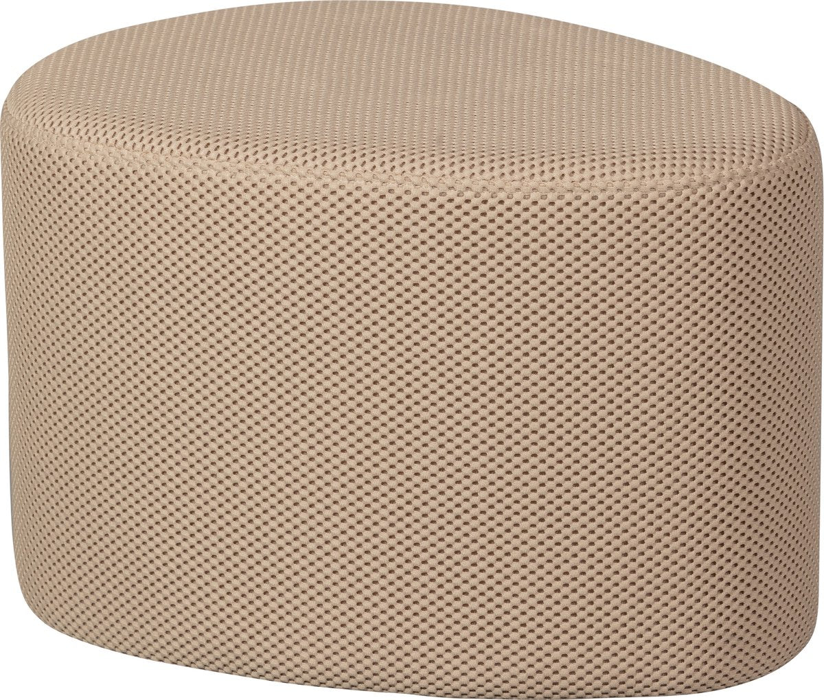 Pouf puuk Woood - maille - naturel - 38x60x47