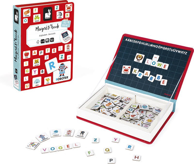Janod - livre magnétique - alphabet allemand - coffret de jeu livre magnétique