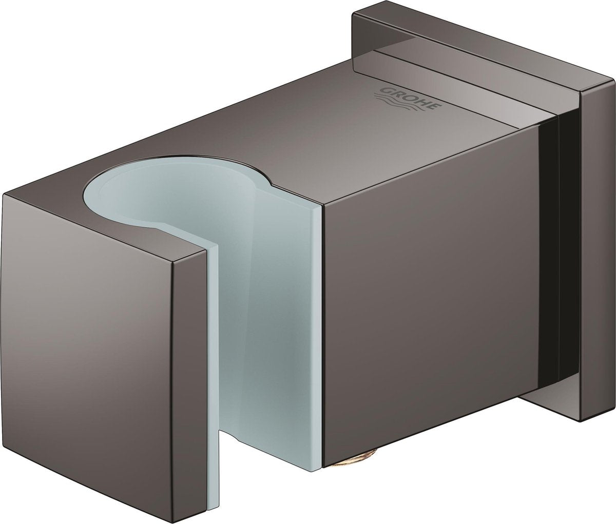 Grohe coude de raccordement mural de douche euphoria cube avec support mural - graphite dur - 26370a00