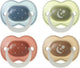 Tommee tippee nightglow brille dans la sucette sombre - 6-18 mois - 4 pièces - sucette orthodontique -100% sans BPA - couleurs nocturnes