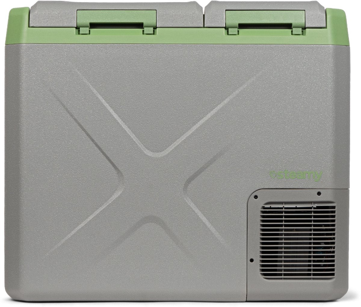 Glacière électrique à compresseur double zone Steamy-e - double zone - 40 litres - 12v et 230v - pour voiture et camping - grise