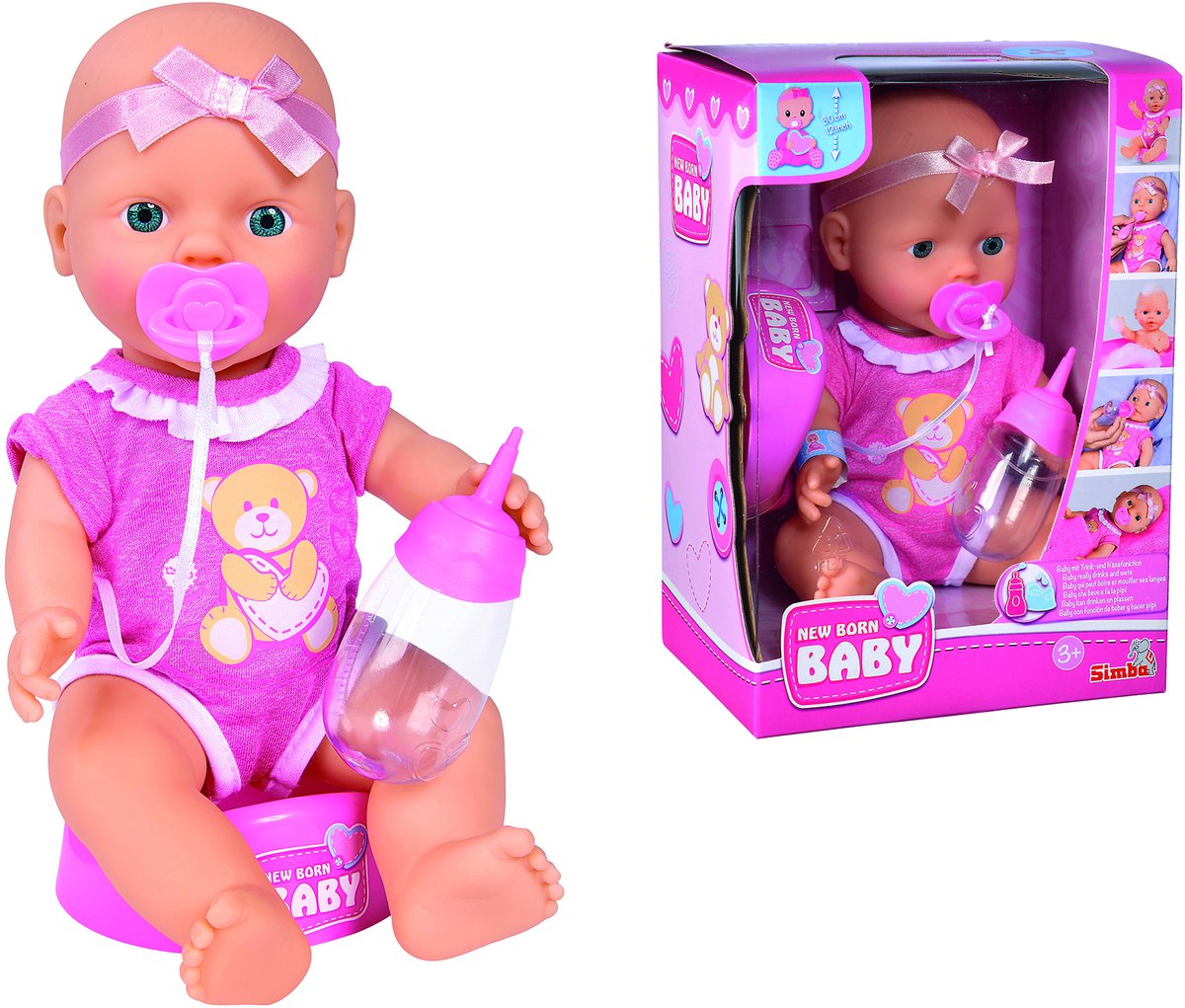 Nouveau-né bébé né pour bébé né poupée avec accessoires 4dlg.