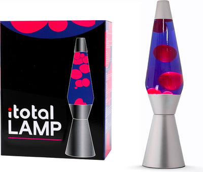 Lavalamp Silver Red Purple, 40 cm