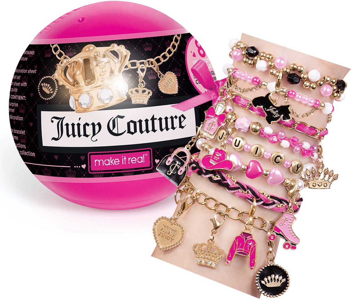 Rendez-le réel - capsule surprise de charmes de bracelets de bricolage couture juteux