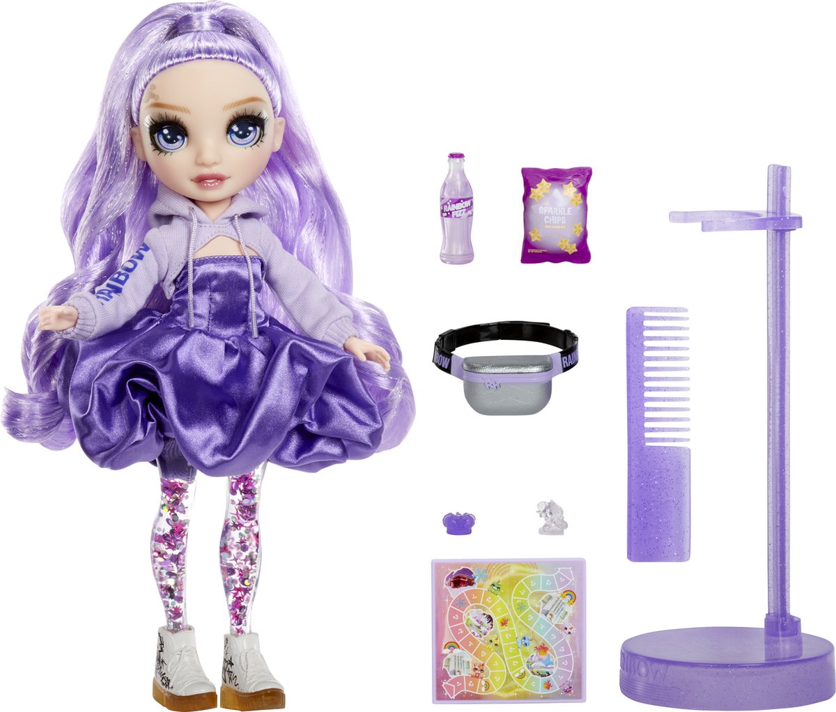 MGA Entertainment Rainbow High Sparkle Shine Fashion Pop Viola