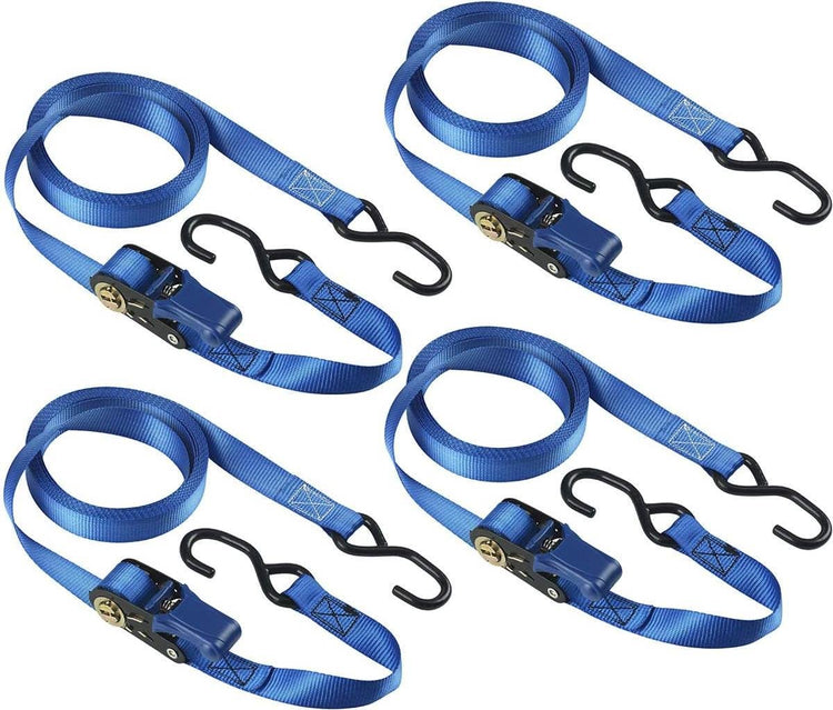 Sangles de tension Masterlock - 5m x 25mm - avec cliquet - bleu - 4 pièces - 4367eurdat
