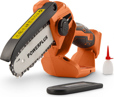 Tronçonneuse sans fil Powerplus dual power powdpg7572 - Scie d'élagage à batterie 20 v, sans batterie ni chargeur, lame de scie de 10 cm avec 14 dents, outils de jardin