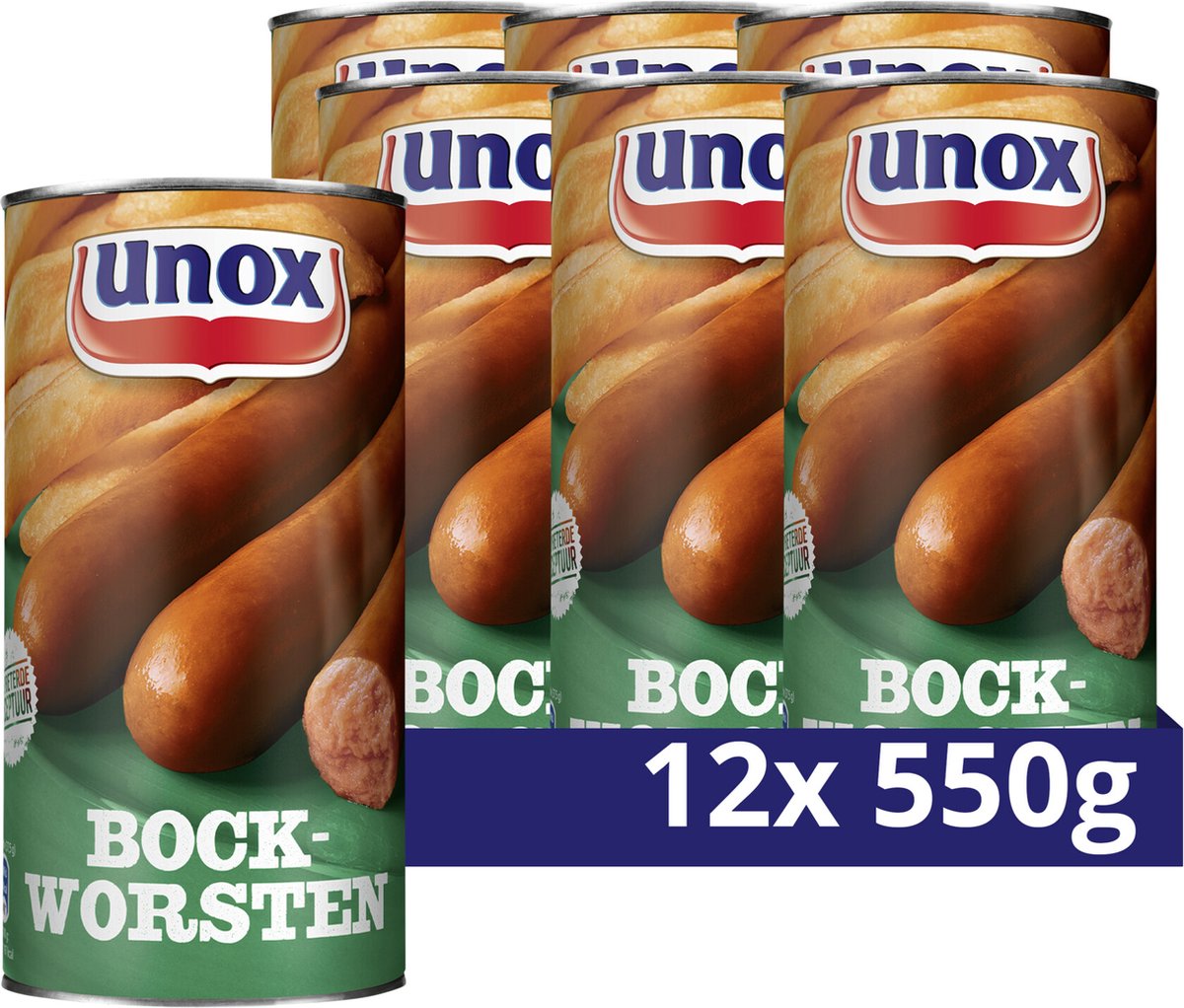 Saucisses Unox - saucisses bock - 12 x 550 g - pack économique