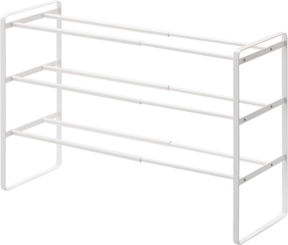 Yamazaki étagère à chaussures extensible - structure - 3 niveaux - blanc