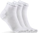 Craft chaussettes de cyclisme été unisexe blanc - core dry mid sock 3-pack blanc-34 36