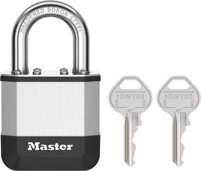 Masterlock Elite - Cadenas - 45 mm - Anse courte - Résistant aux intempéries - Anti-effraction - Serrure extérieure - Avec 2 clés