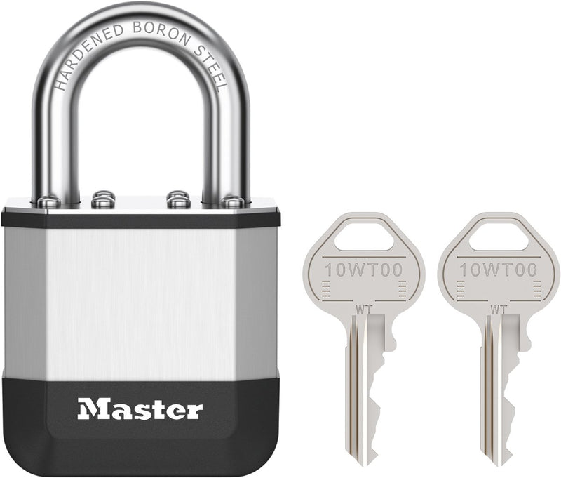 Masterlock Elite - Cadenas - 45 mm - Anse courte - Résistant aux intempéries - Anti-effraction - Serrure extérieure - Avec 2 clés