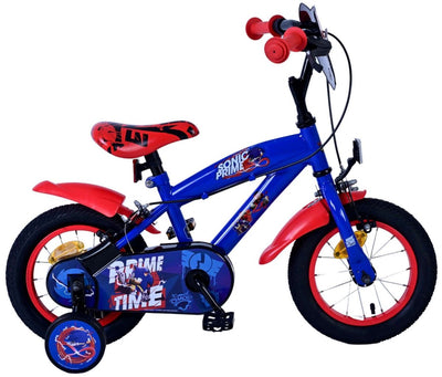 Sonic Prime Prime Child's Bike Boys 12 pouces Blue Red Two Hand freins