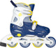 Nijdam rollers en ligne - réglables - hard boot - bleu - taille 27-30