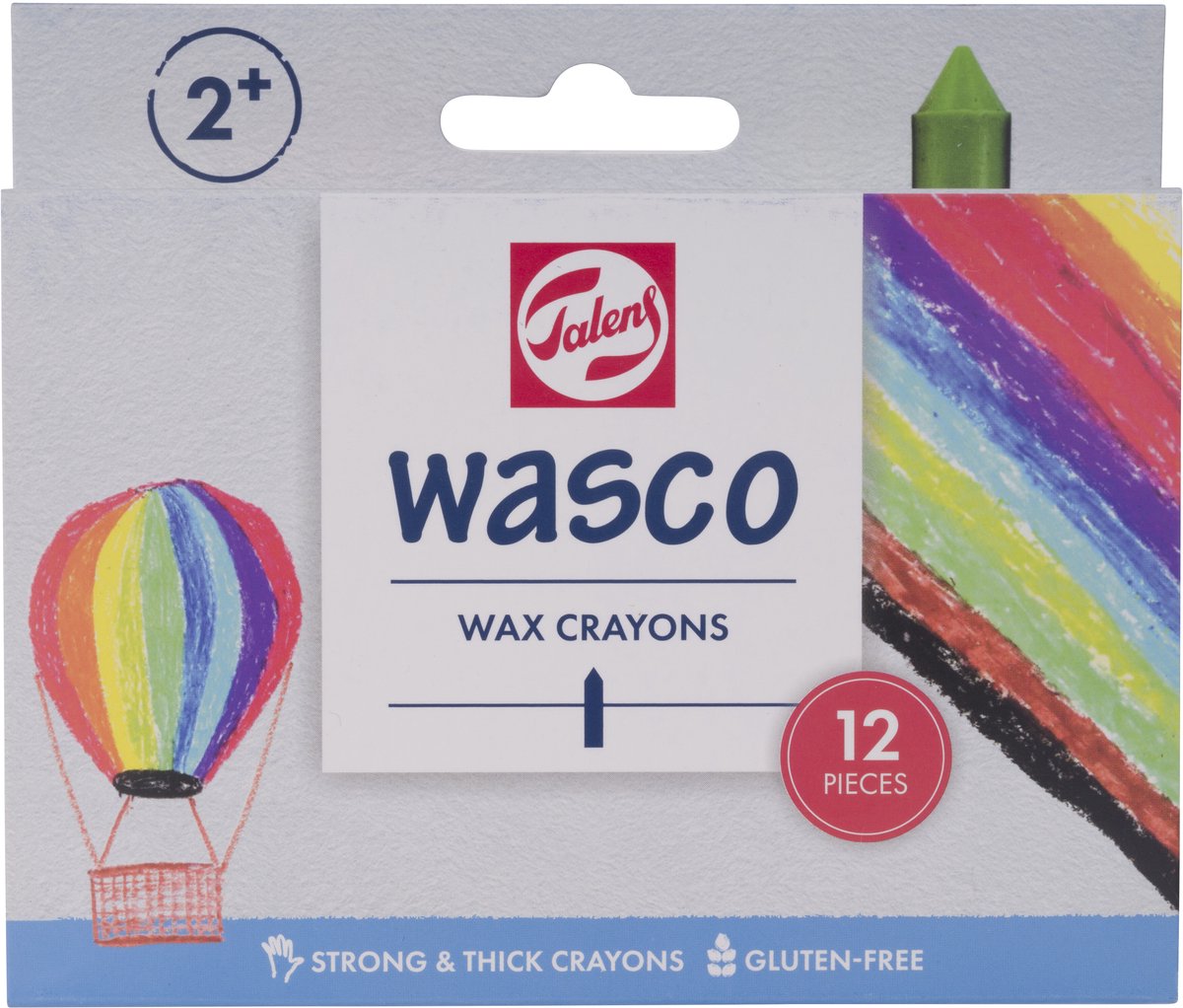 Ensemble de crayons de cire Wasco Talens | 12 couleurs