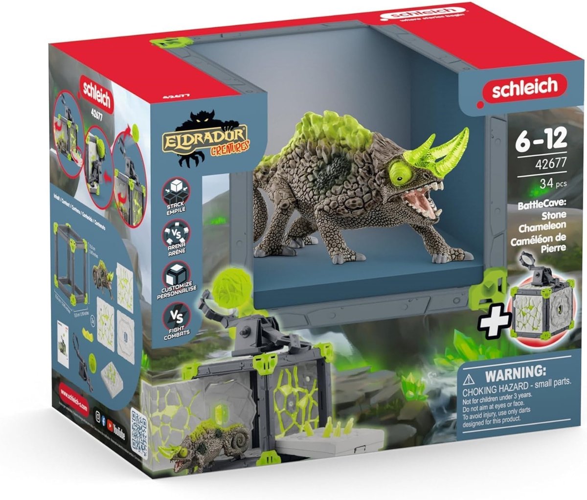 Schleich Eldrador Créatures Battlecave Pierre Caméléon - 42677