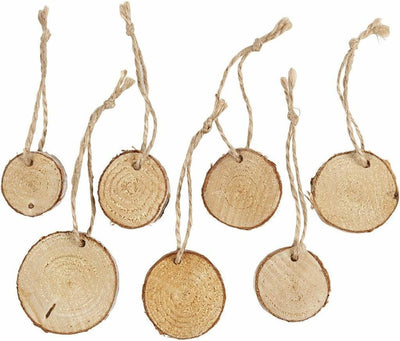 Disque en bois avec cordon suspendu, 7e.
