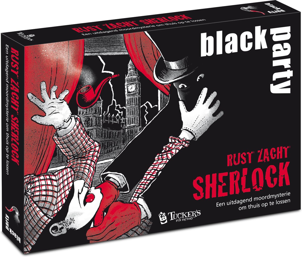 Fête noire de l'usine amusante de Tucker - repose en paix Sherlock