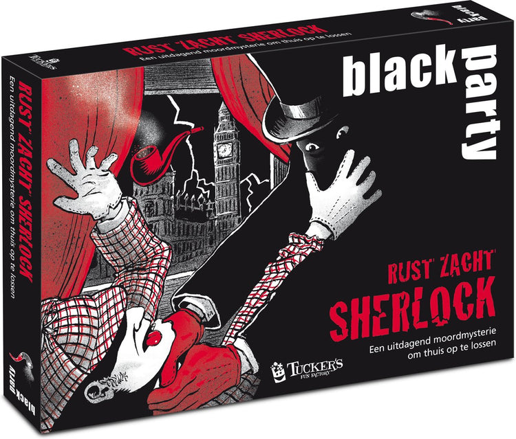 Fête noire de l'usine amusante de Tucker - repose en paix Sherlock