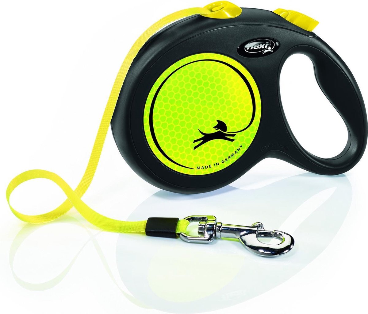 Flexi rollijn nouveau ruban néon jaune noir