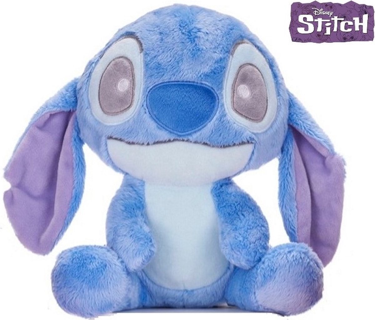 Disney stitch peluche snuggletime 23 cm rose