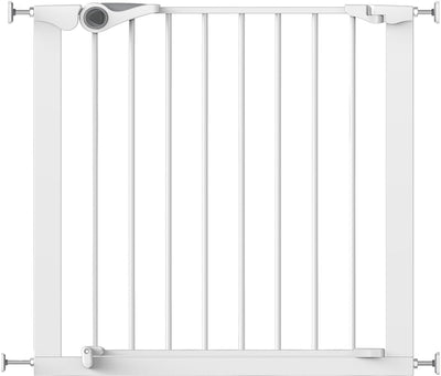 Barrière d'escalier Noma sans perçage - Barrière d'escalier avec fixation par pince - 75 à 82 cm - Ajustement par pression - Blanc