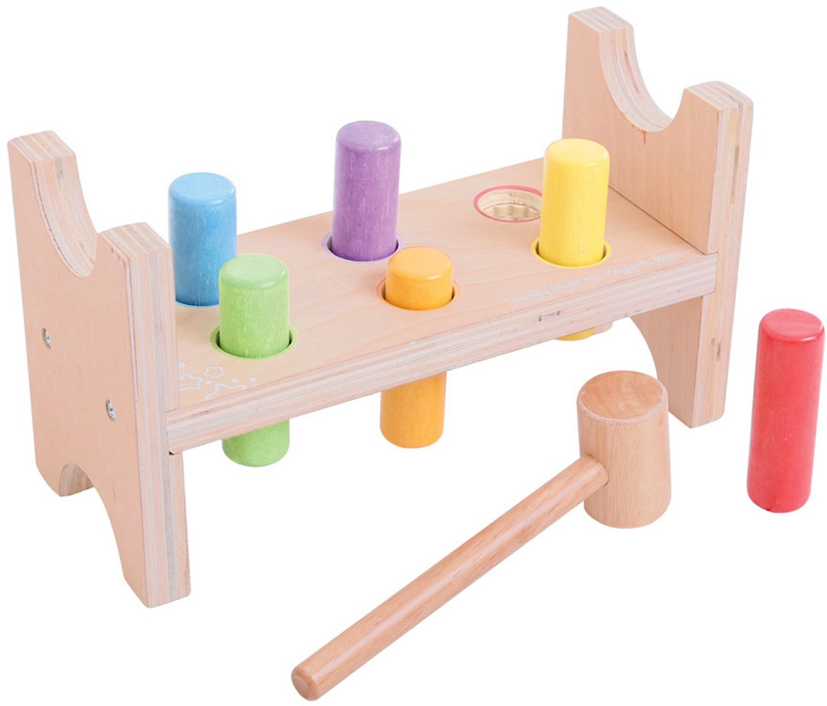 Bigjigs jouet banc marteau enfants - jouets verts