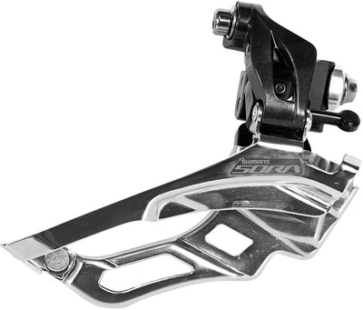 Dérailleur avant 3 x 9 vitesses Shimano Sora FD-R3030 soudé en bas 63-66°.