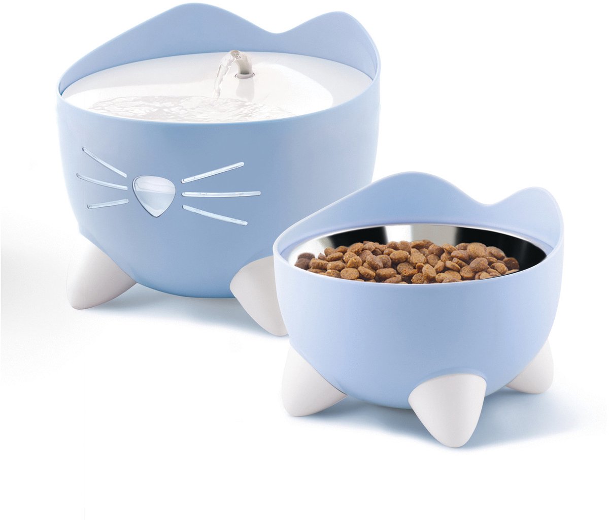 Kit combiné fontaine Pixi Catit - abreuvoir pour chat - bleu blanc