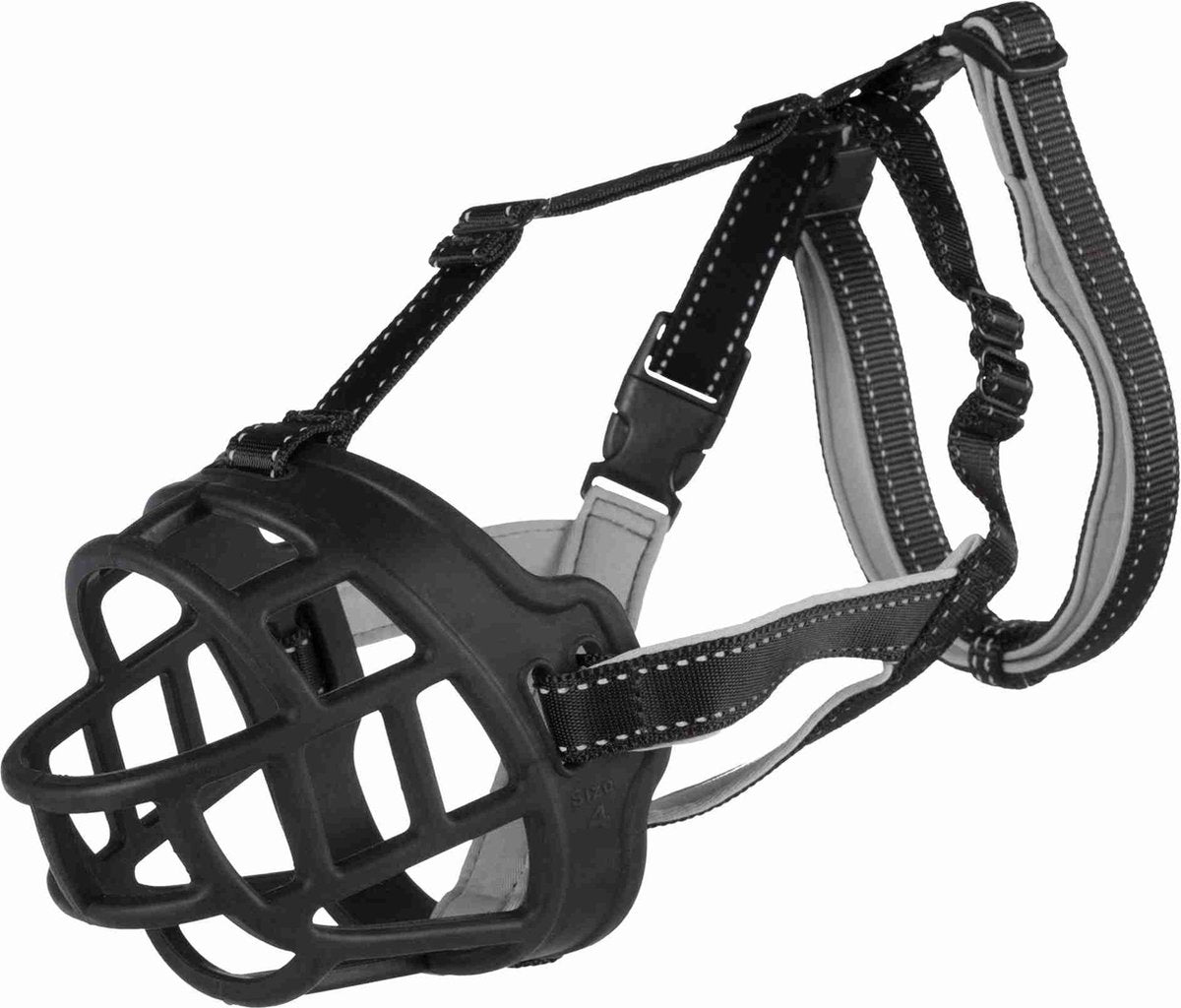 Muselière Trixie - muselière flexible en silicone - noir - taille m - circonférence de la muselière 25 cm