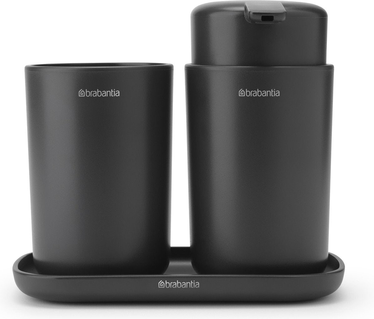 Brabantia renouveler ensemble d'accessoires de salle de bain - 3 pièces - gris foncé