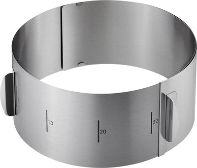 Cercle à gâteau réglable Gefu tondo xxl – acier inoxydable – ø 16,5 à 32 cm – hauteur 10 cm