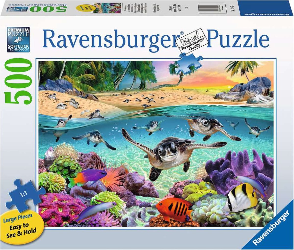 Ravensburger Puzzle Puzzle Baby Sea Turtles, 500ST.
