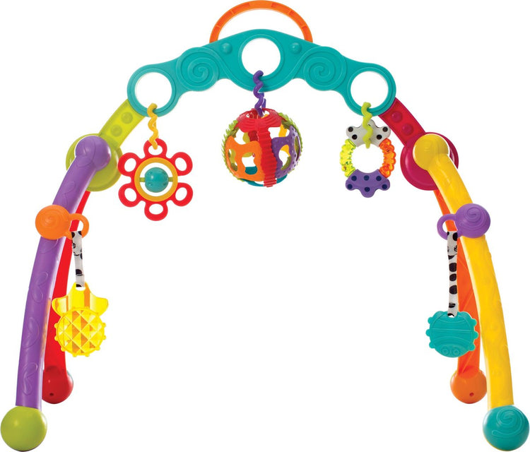 Playgro Fold and Go Playgym - Baby Gym - Gym d'activités - Jouets pour bébé - Jouets pour bébé - Jouets pour nouveau-né - Développement du bébé - Cadeau de maternité - 5 jouets suspendus détachables