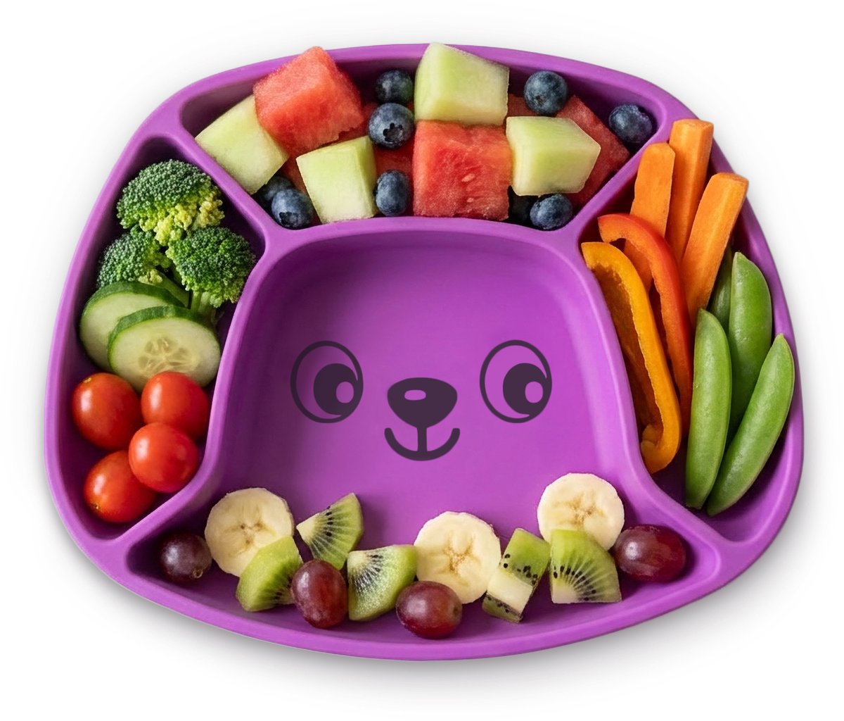 Plaque à ventouse en silicone Playgro stick snack - violet