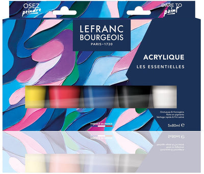 Lefranc bourgeois lefranc bourgeois set de peintures acryliques 5x80ml