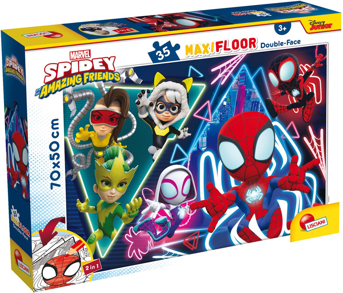 Lisciani merveille puzzle df maxi étage 35 spidey