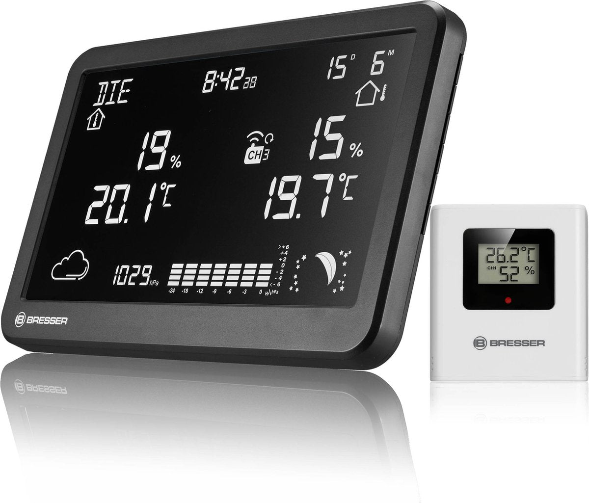 Station météo Bresser - meteotemp tbh - thermo - hygromètre - sans fil - noir