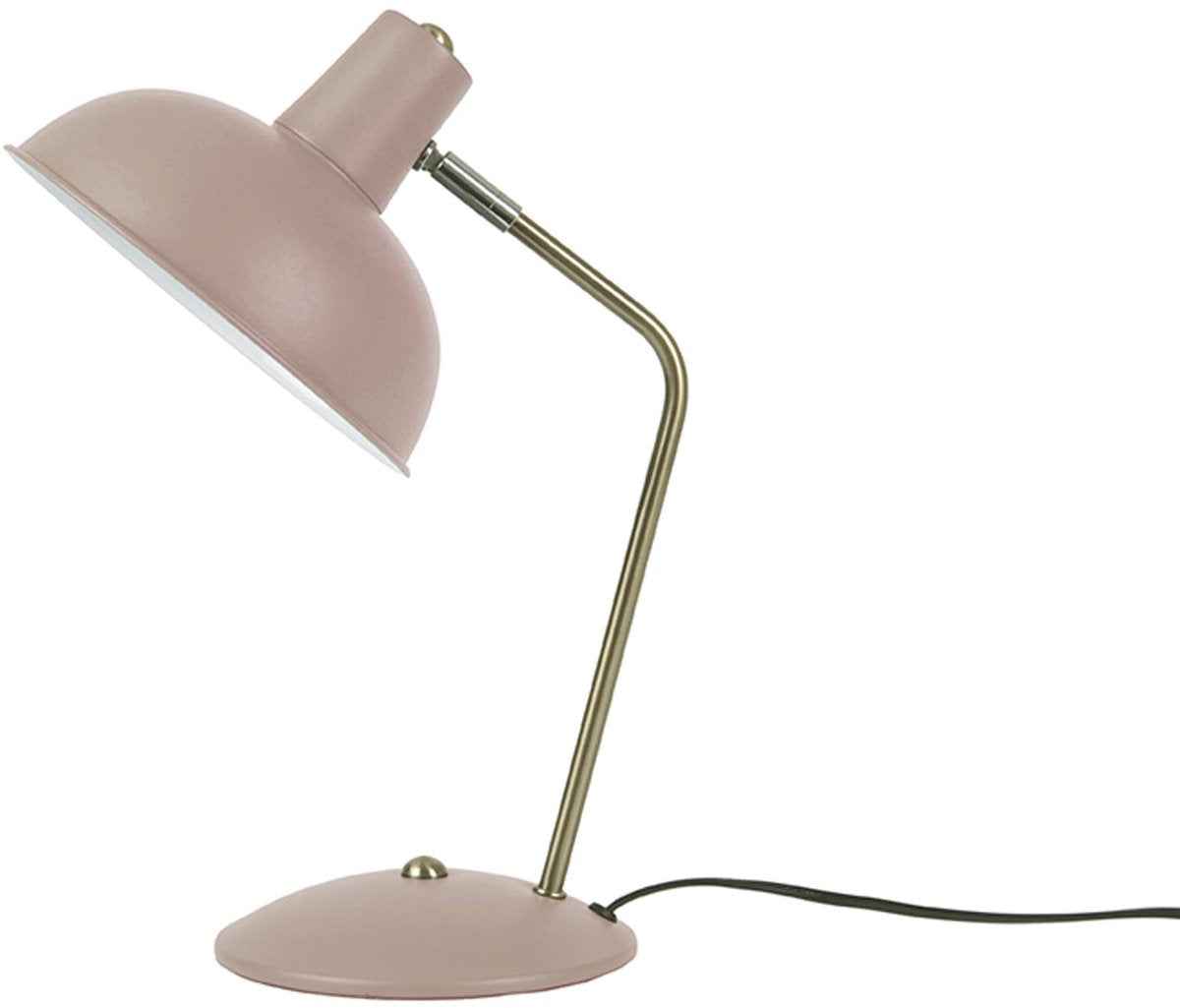 Lampe de table hotte Leitmotiv - fer rose mat - 37,5x19,5cm - scandinave