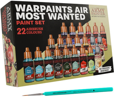 Le peintre de l'armée - ensemble combo warpaints air most wanted - aérographe 21 × 18 ml, speedpaints, fluorescent - aw8004c