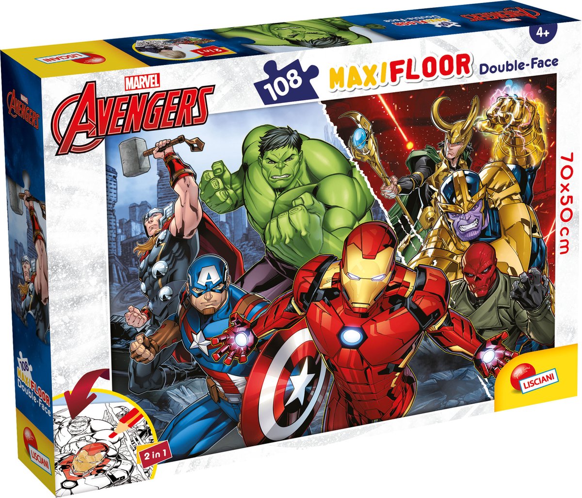 Lisciani merveille puzzle df maxifloor 108 avengers