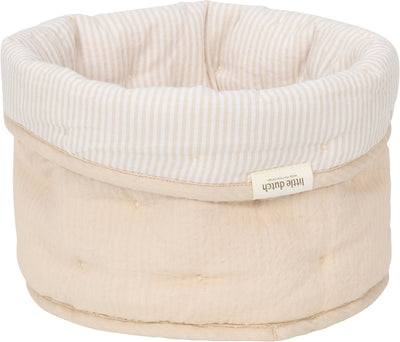 Little Dutch panier à langer pure petit - rayures beige doux